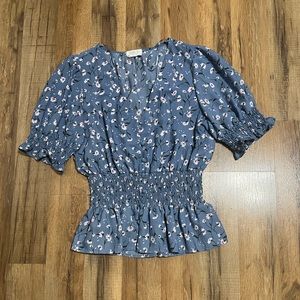 Blue Floral Top